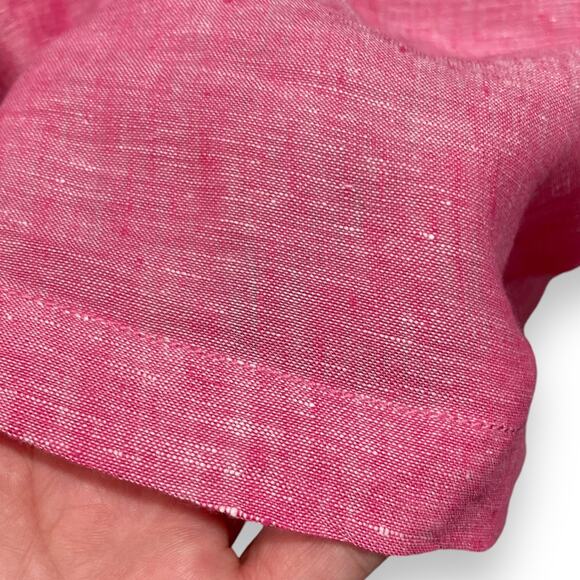 Tahari Pink 3/4 Sleeve Oversize Boho Mom Gauze Loose Fit Linen Top Size 1X - Picture 14 of 16